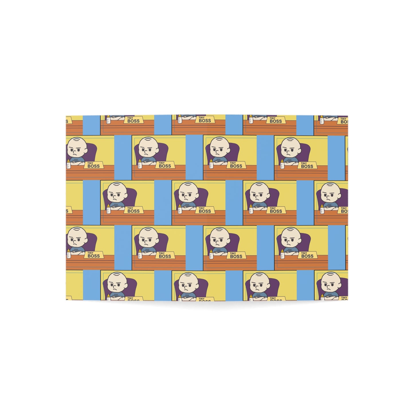 Boss Pattern Greeting Cards — Funny Cartoon Office Boss Folded Cards (1/10/30/50 pcs)