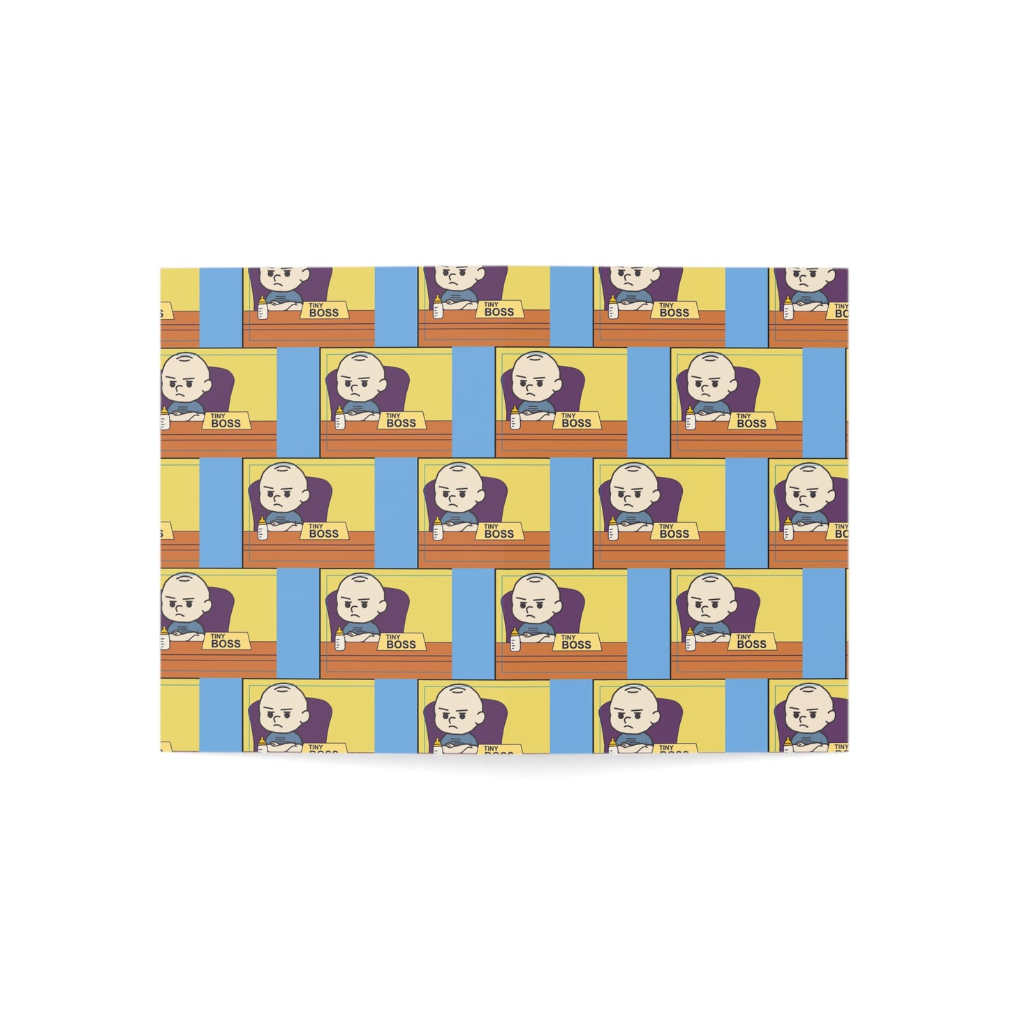 Boss Pattern Greeting Cards — Funny Cartoon Office Boss Folded Cards (1/10/30/50 pcs)